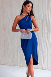 Ruched Cutout Single Shoulder Dress OutfitFlow